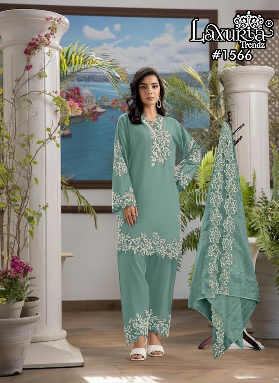 1566 Sky Laxuria Trendz Soft Bsy Pakistani Readymade Suits