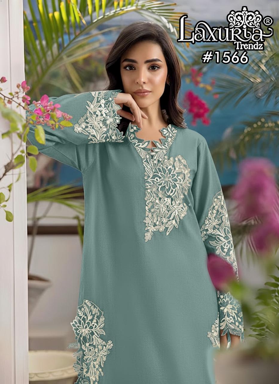 1566 Sky Laxuria Trendz Soft Bsy Pakistani Readymade Suits