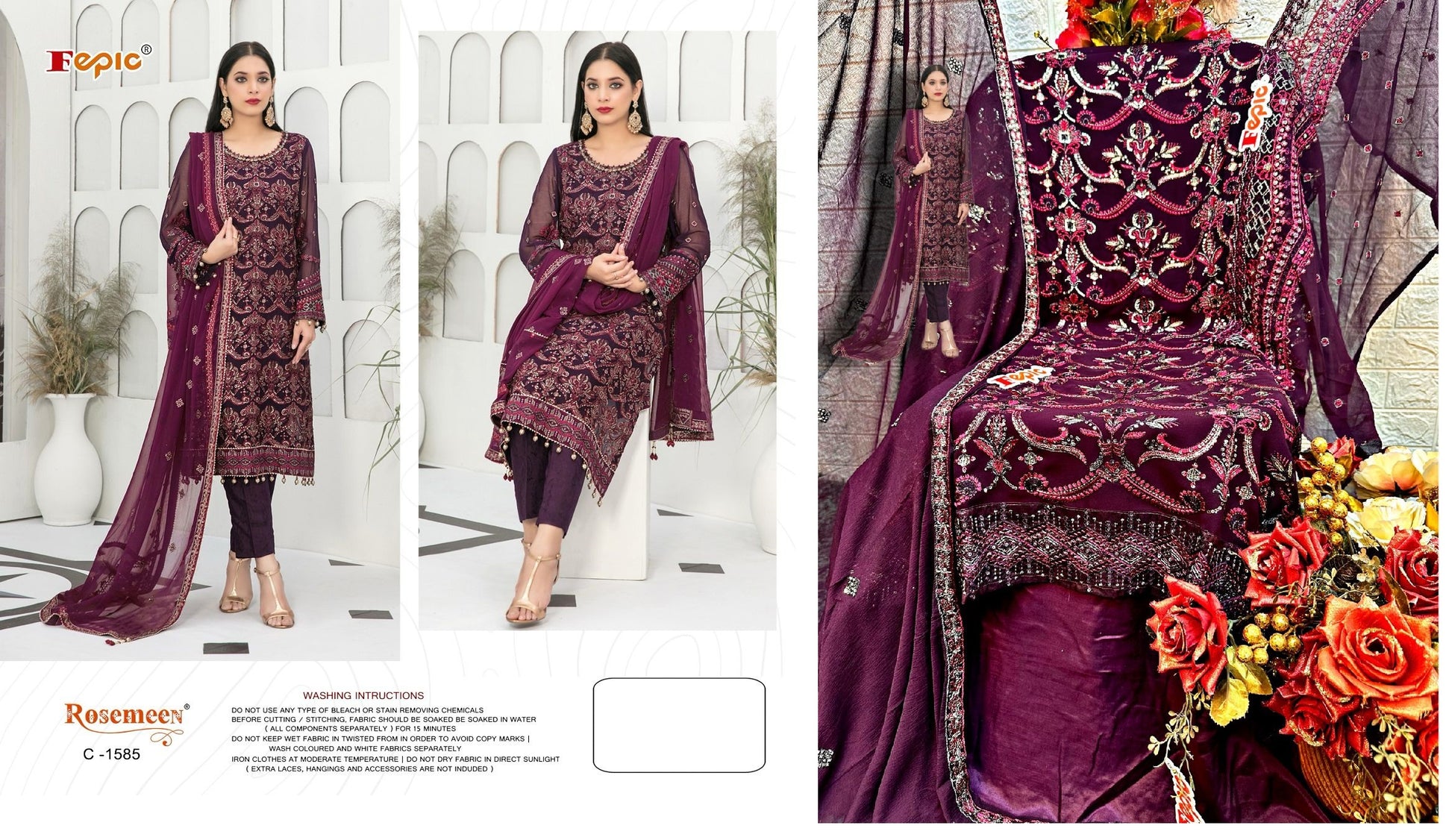 C-1585 Fepic Pakistani Salwar Suits