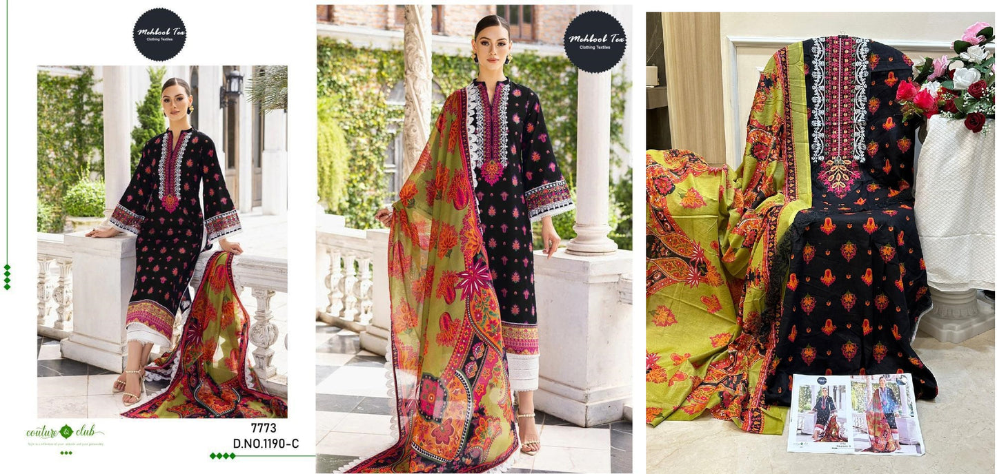 1190-B Mehboob Tex Pakistani Salwar Suits
