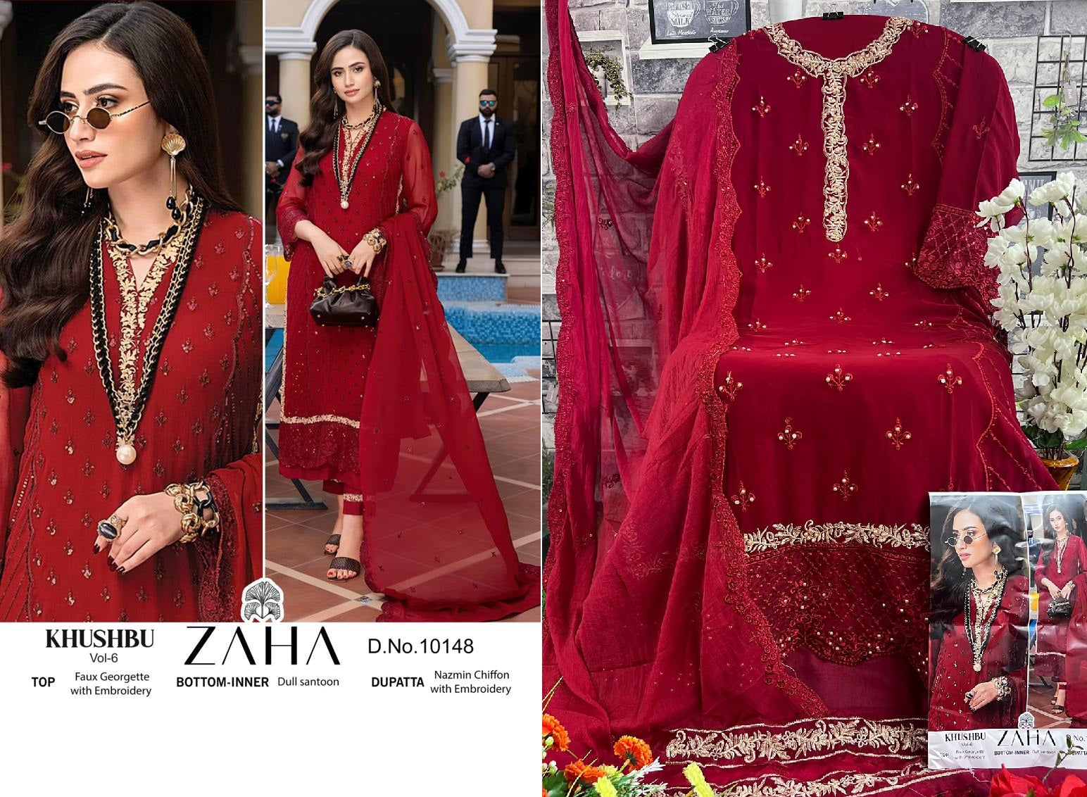 10148 Zaha Pakistani Salwar Suits