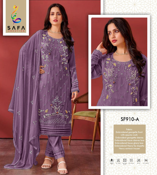 910A Safa Creation Pakistani Salwar Suits