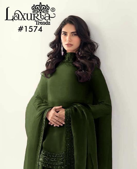 1574 Green Laxuria Trendz Ho Pakistani Readymade Suits