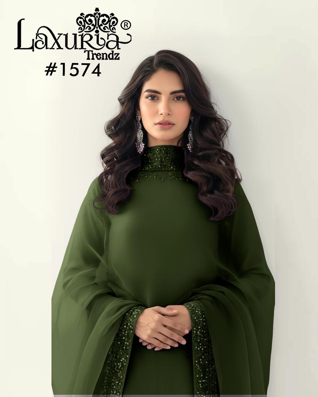 1574 Green Laxuria Trendz Ho Pakistani Readymade Suits