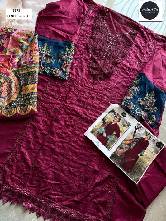 1578-B Mehboob Tex Embroidery Pakistani Salwar Suits