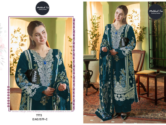 1579-C Mehboob Tex Embroidery Pakistani Salwar Suits