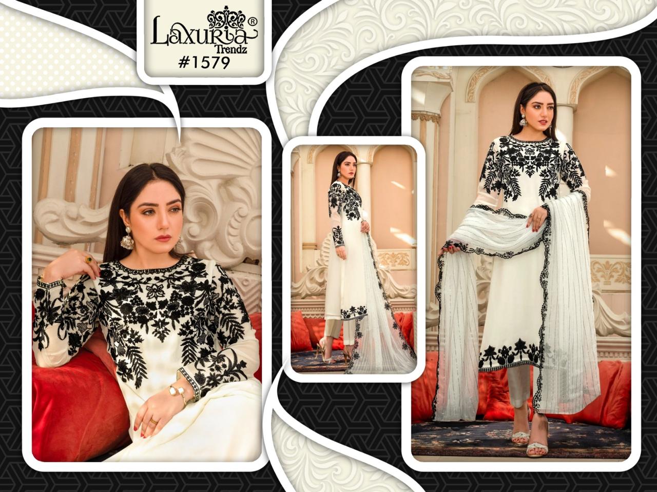 1579 Laxuria Trendz Georgette Pakistani Readymade Suits
