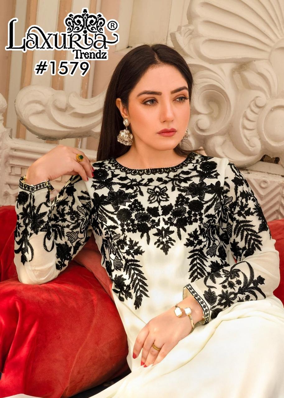 1579 Laxuria Trendz Georgette Pakistani Readymade Suits