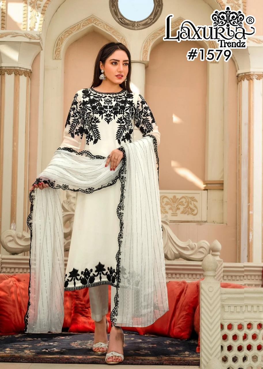1579 Laxuria Trendz Georgette Pakistani Readymade Suits