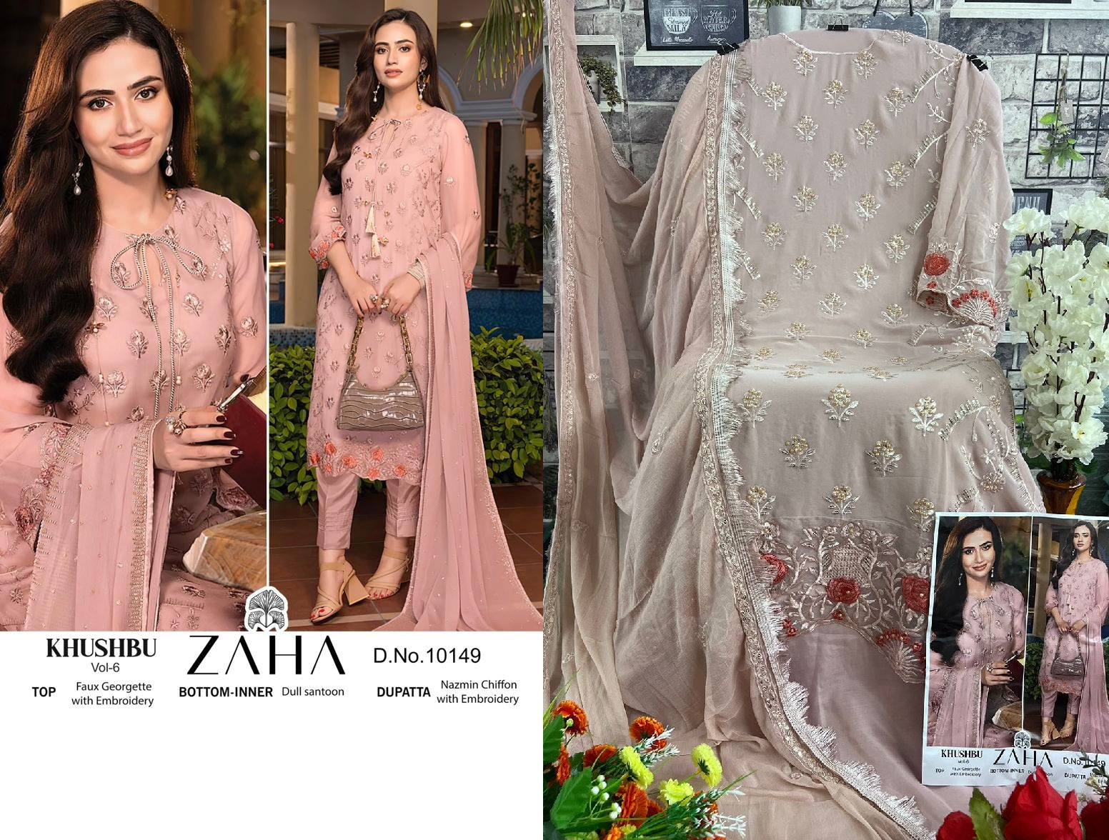 10149 Zaha Pakistani Salwar Suits
