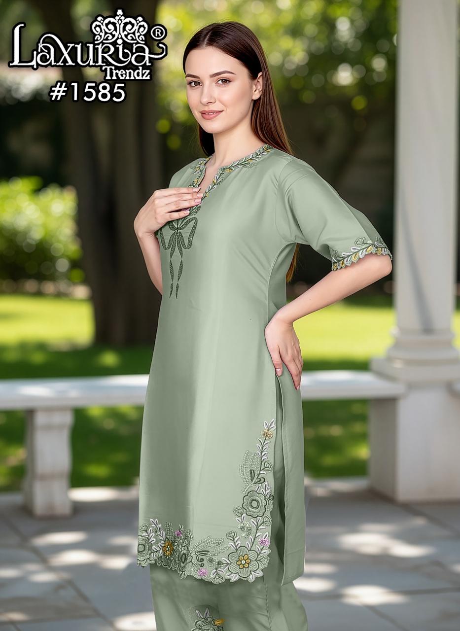 1585 Pista Laxuria Trendz Roman Pakistani Readymade Suits