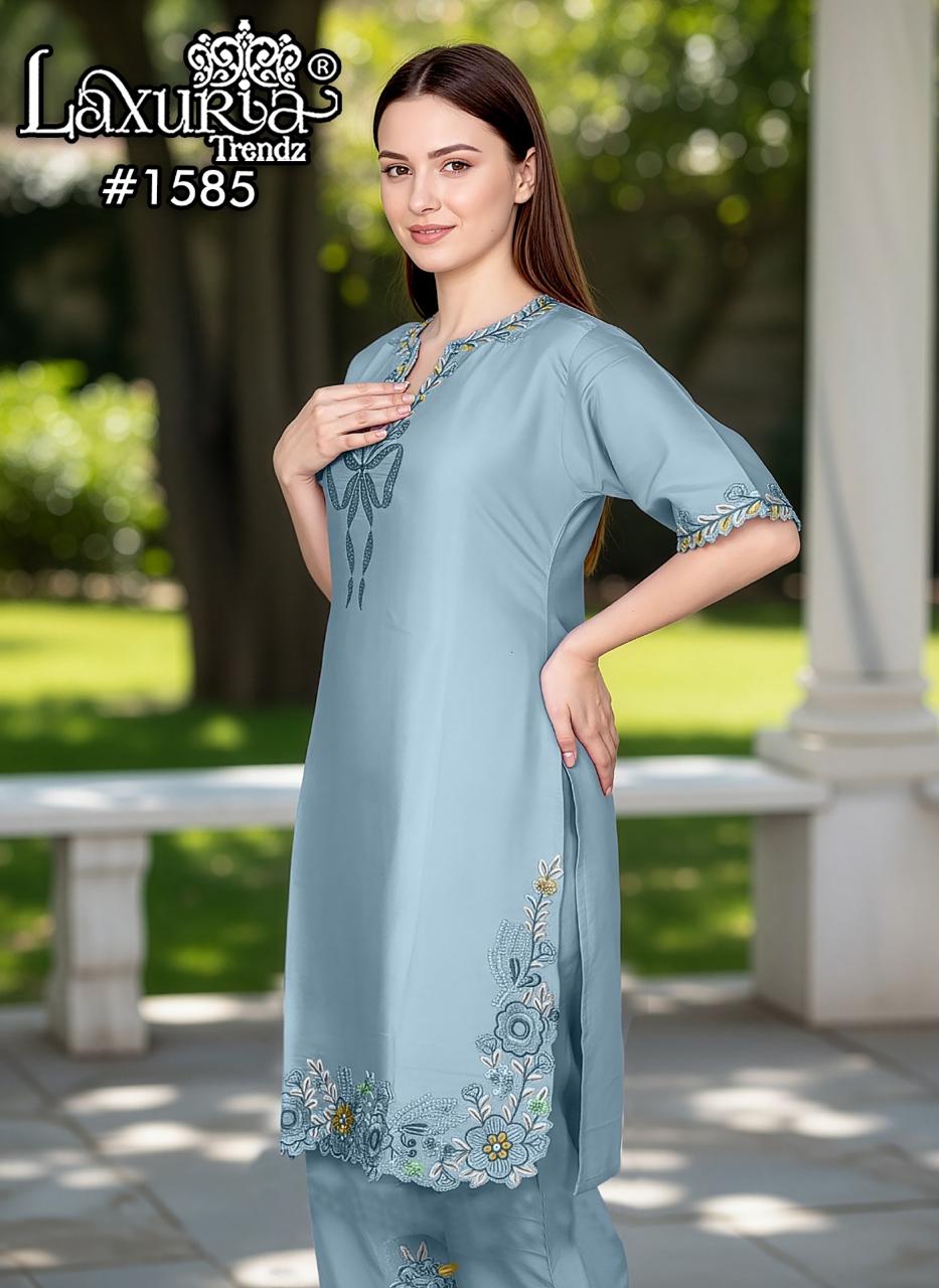 1585 Sky Laxuria Trendz Roman Pakistani Readymade Suits