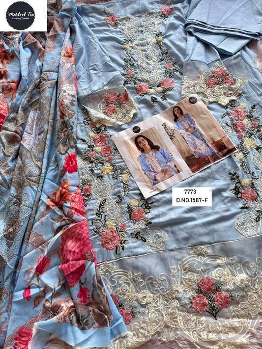 1587-F Mehboob Tex Viscose Pakistani Salwar Suits