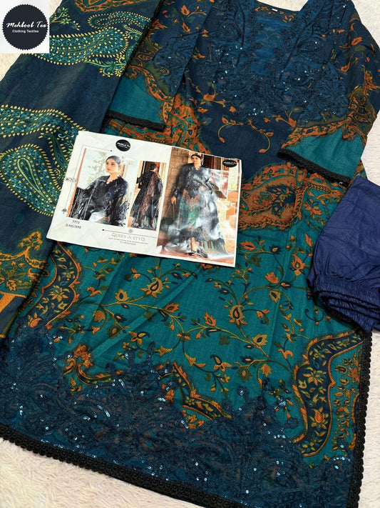 1590 Mehboob Tex Pure Cotton Pakistani Patch Suits