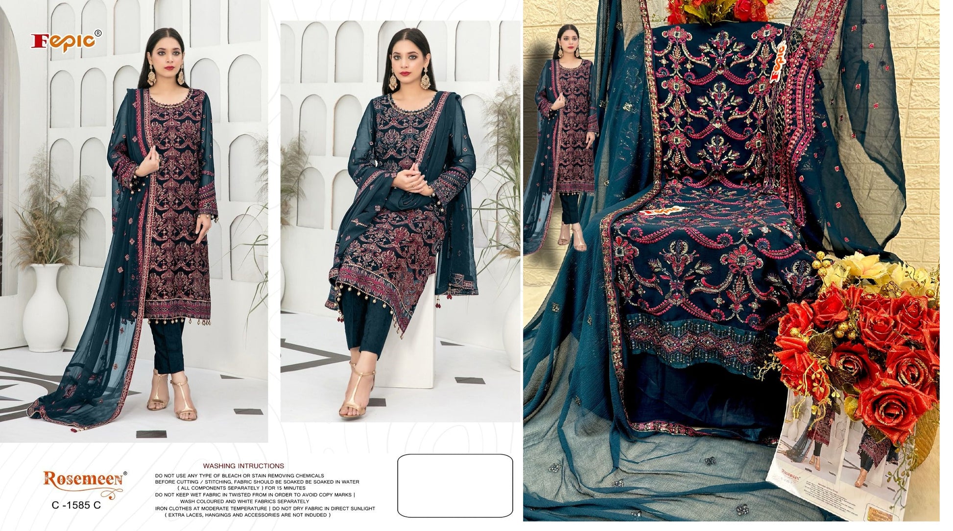 C-1585-C Fepic Pakistani Salwar Suits