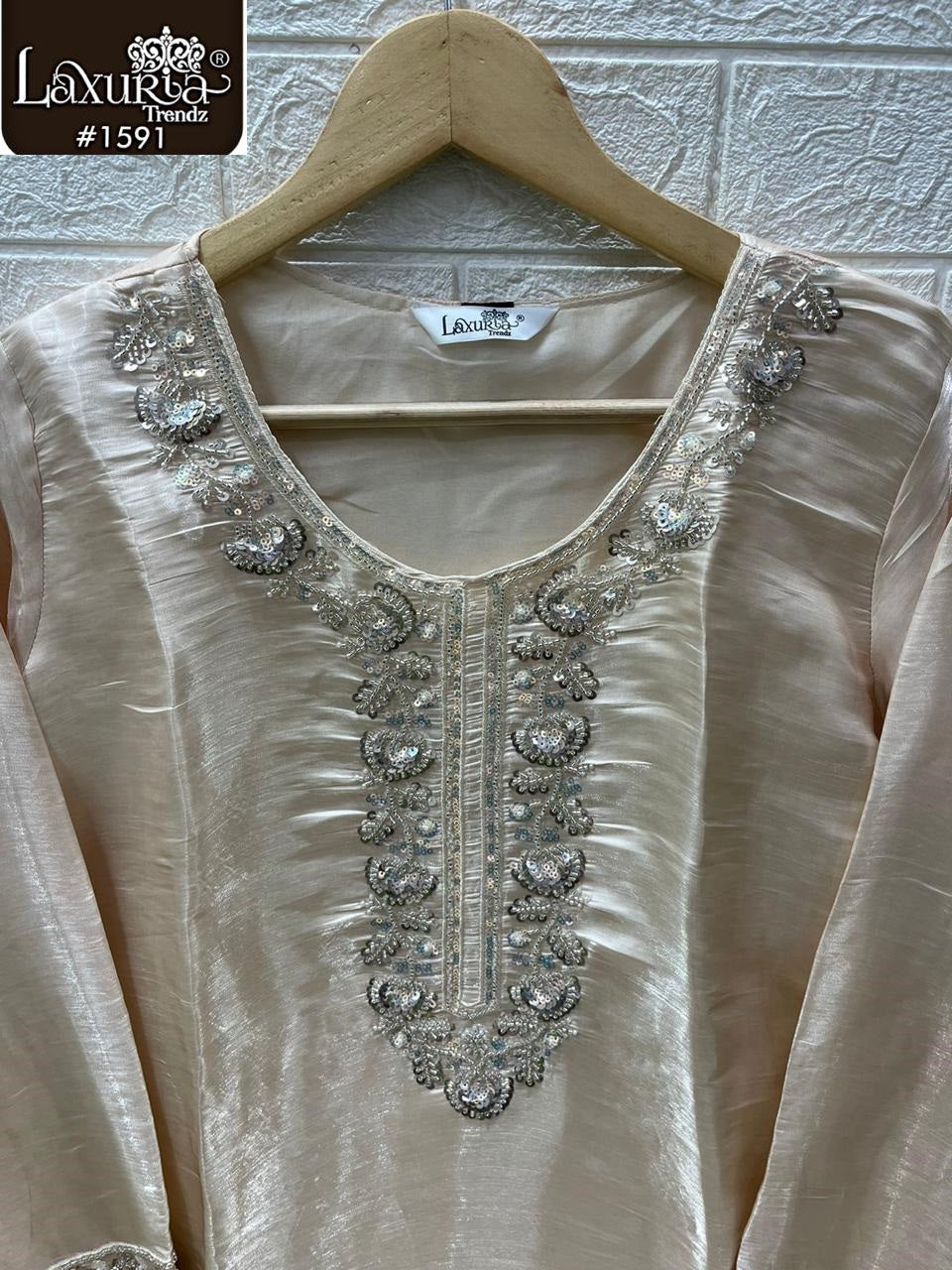 1591 Laxuria Trendz Imported Satin Pakistani Salwar Suits