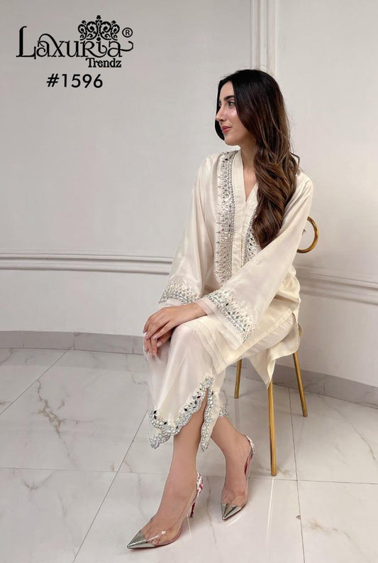 1596 Laxuria Trendz Satin Co Ord Set