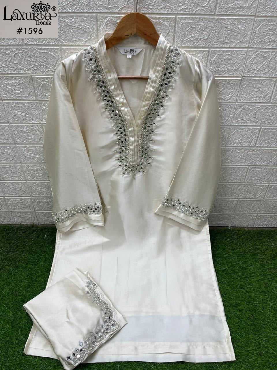 1596 Laxuria Trendz Satin Co Ord Set