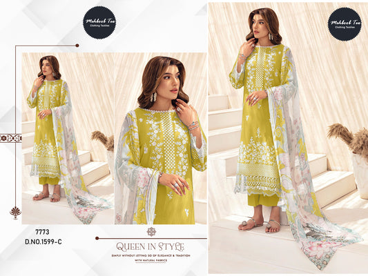 1599 C Mehboob Tex Viscose Cambric Pakistani Salwar Suits