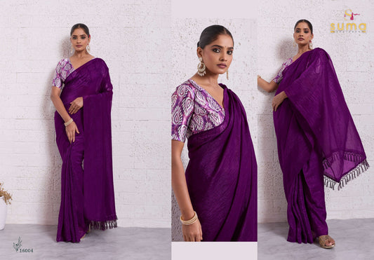 16004 Emma Suma Designer Pure Crunchy Sarees