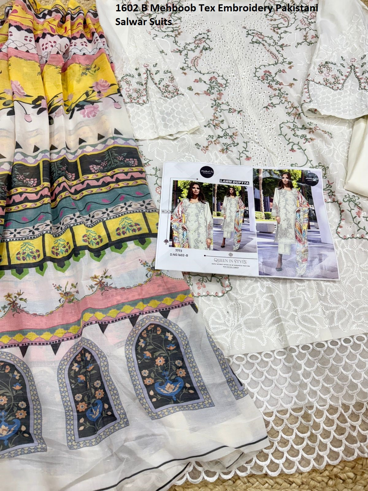 1602 B Mehboob Tex Embroidery Pakistani Salwar Suits
