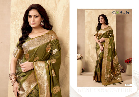1602 Sabyasachi Gobuni Silk Sarees