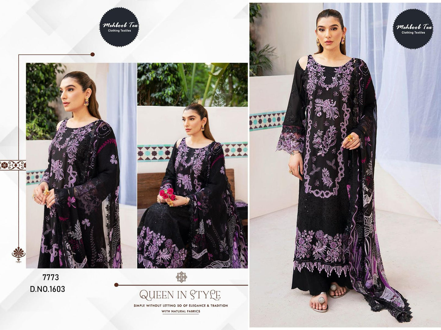 1603 Mehboob Tex Viscose Pakistani Salwar Suits