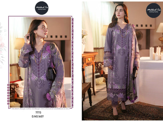 1607 Mehboob Tex Viscose Cambric Pakistani Salwar Suits