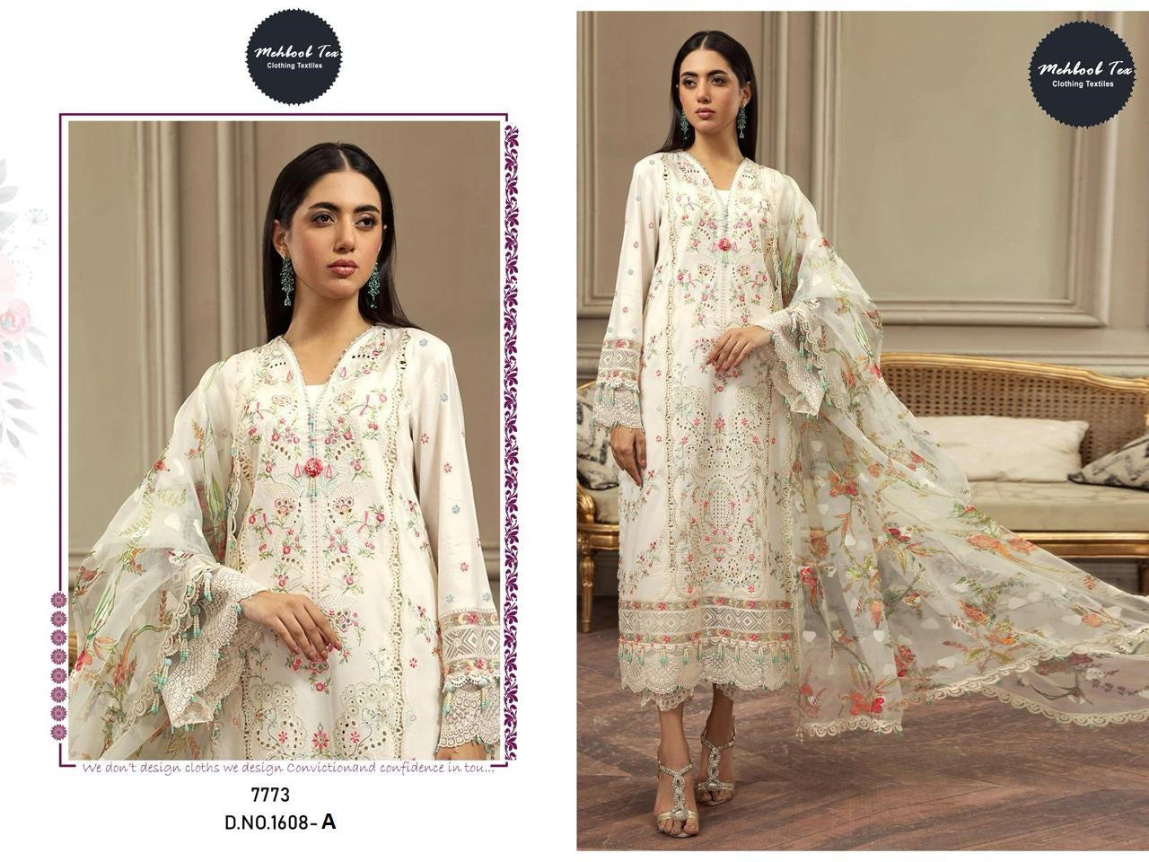 1608A Mehboob Tex Pure Viscose Pakistani Salwar Suits
