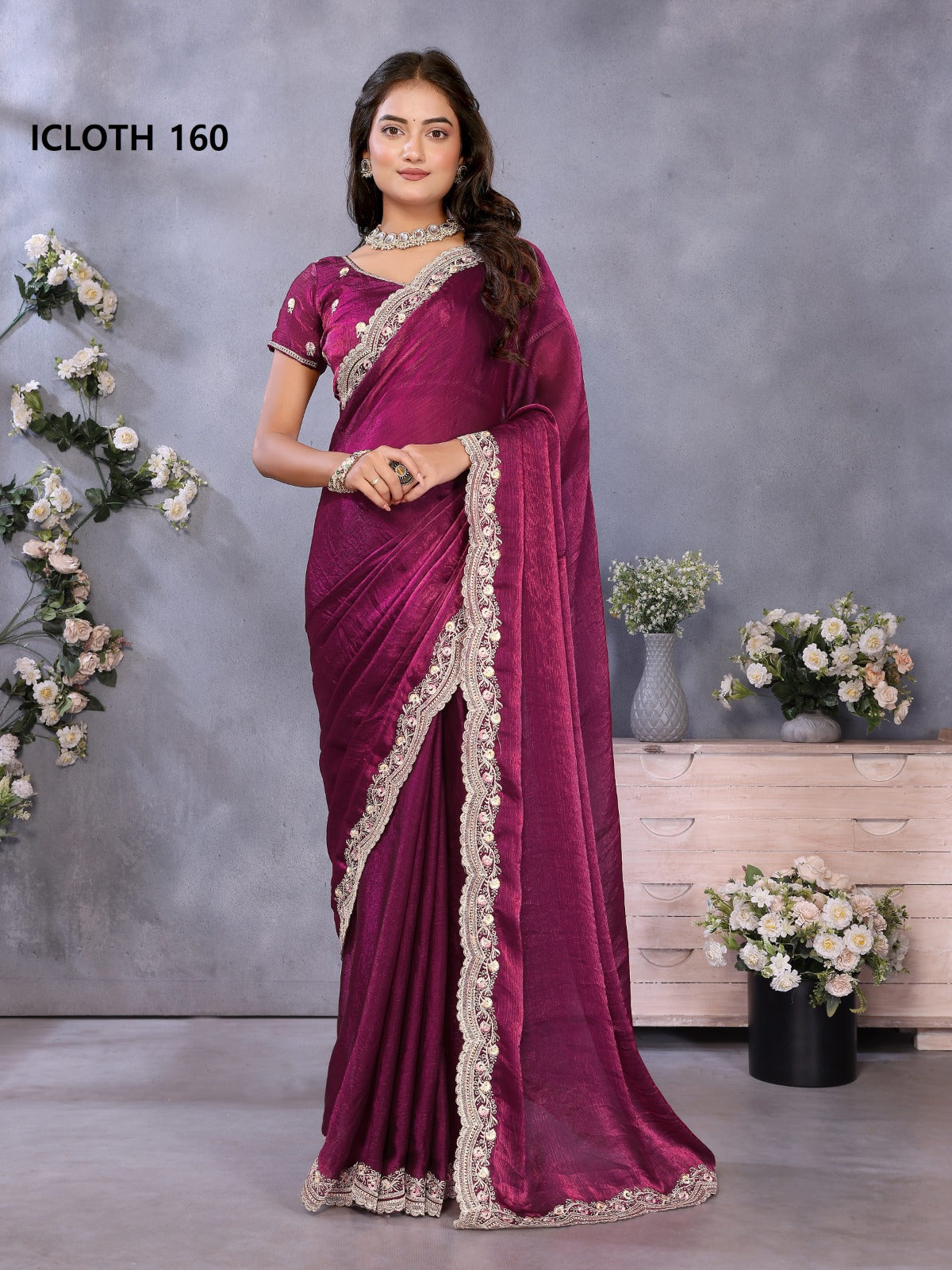 160 Icloth Vol 4 Prima Fandy Chiffon Sarees