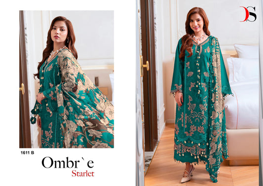 1611-B Ombre Starlet Deepsy Pure Cotton Pakistani Salwar Suits