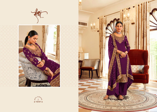 1081 Hoor Radha Unstitched Suits