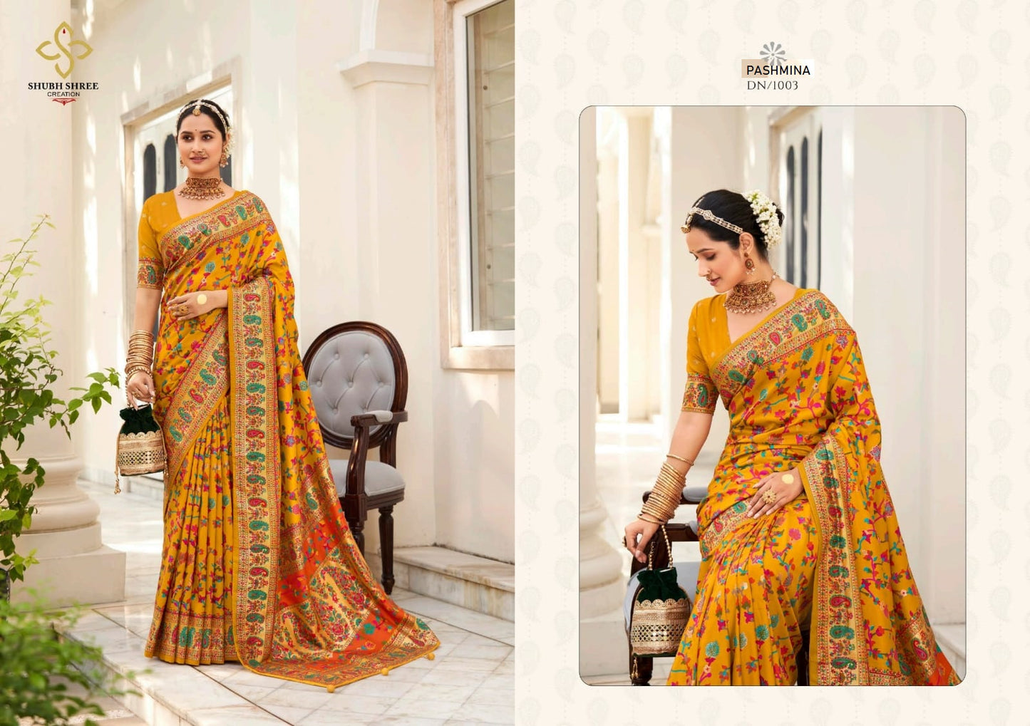 1003 Pashmina Shubh Shree Sarees