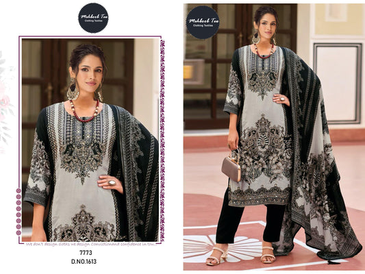 1613 Mehboob Tex Printed Karachi Unstitched Suits