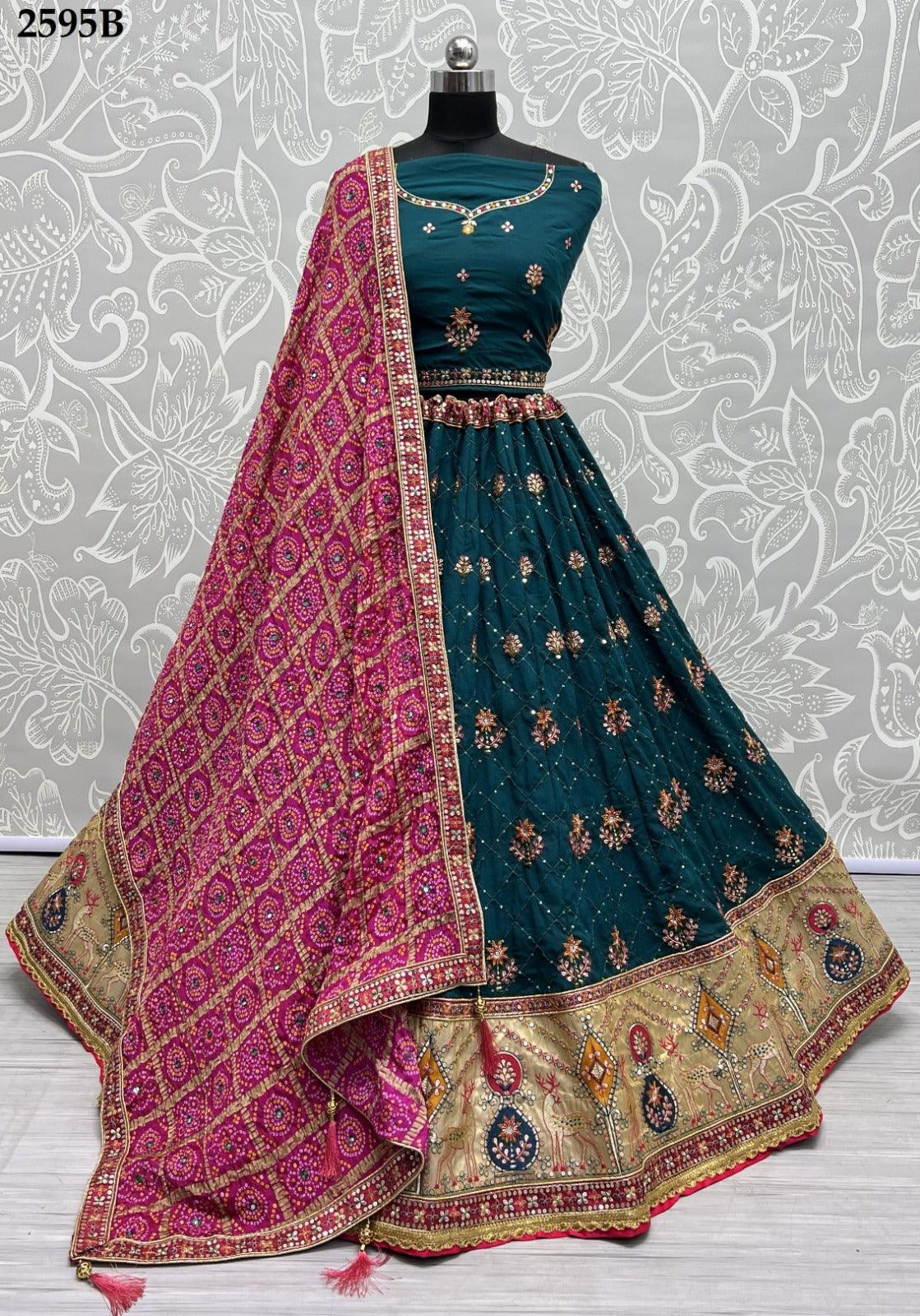 2595B Anjani Art Lehenga Choli
