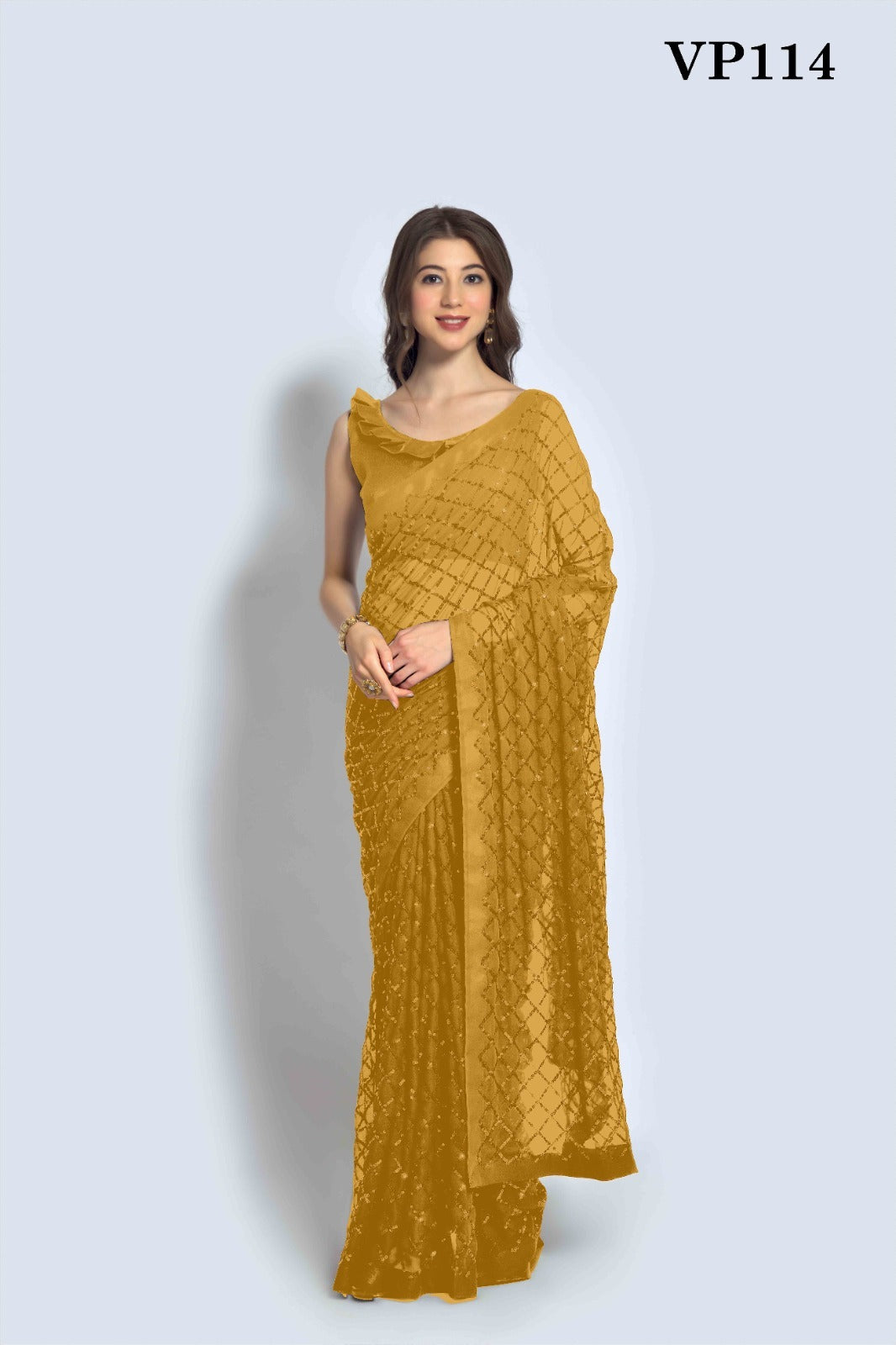 114 Chokadi Fashion Berry Sarees