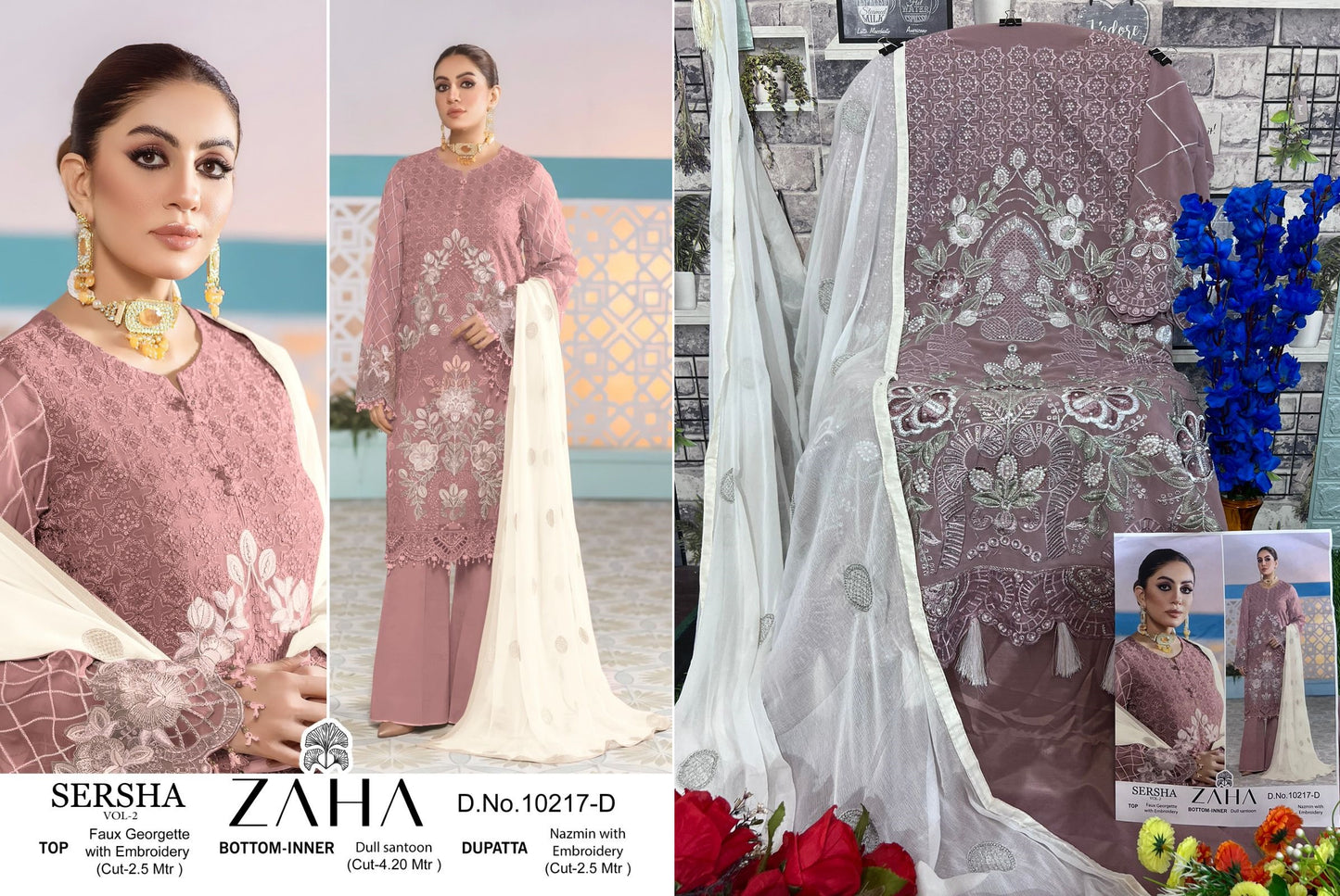 10217D Zaha Pakistani Salwar Suits