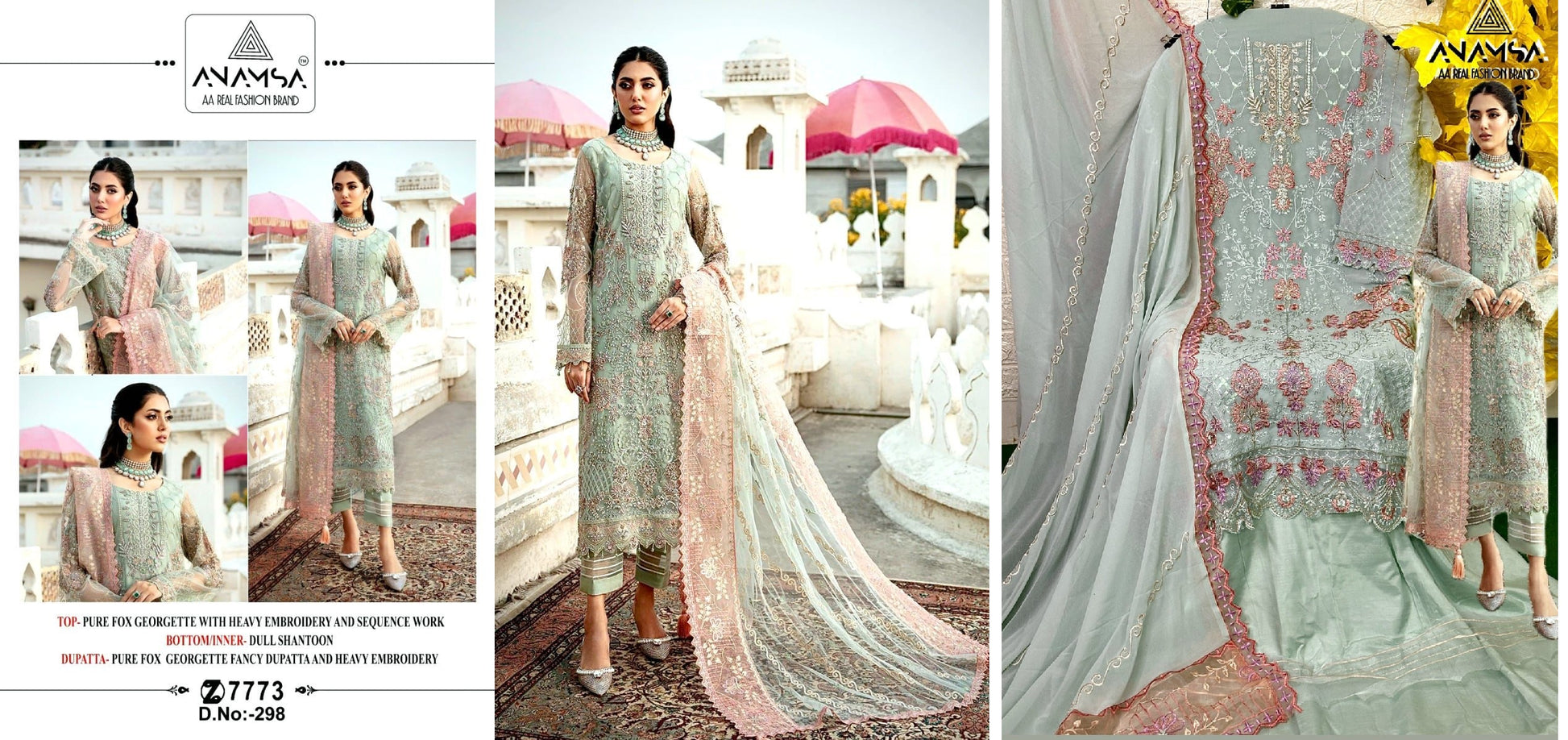 298 Anamsa Pakistani Salwar Suits