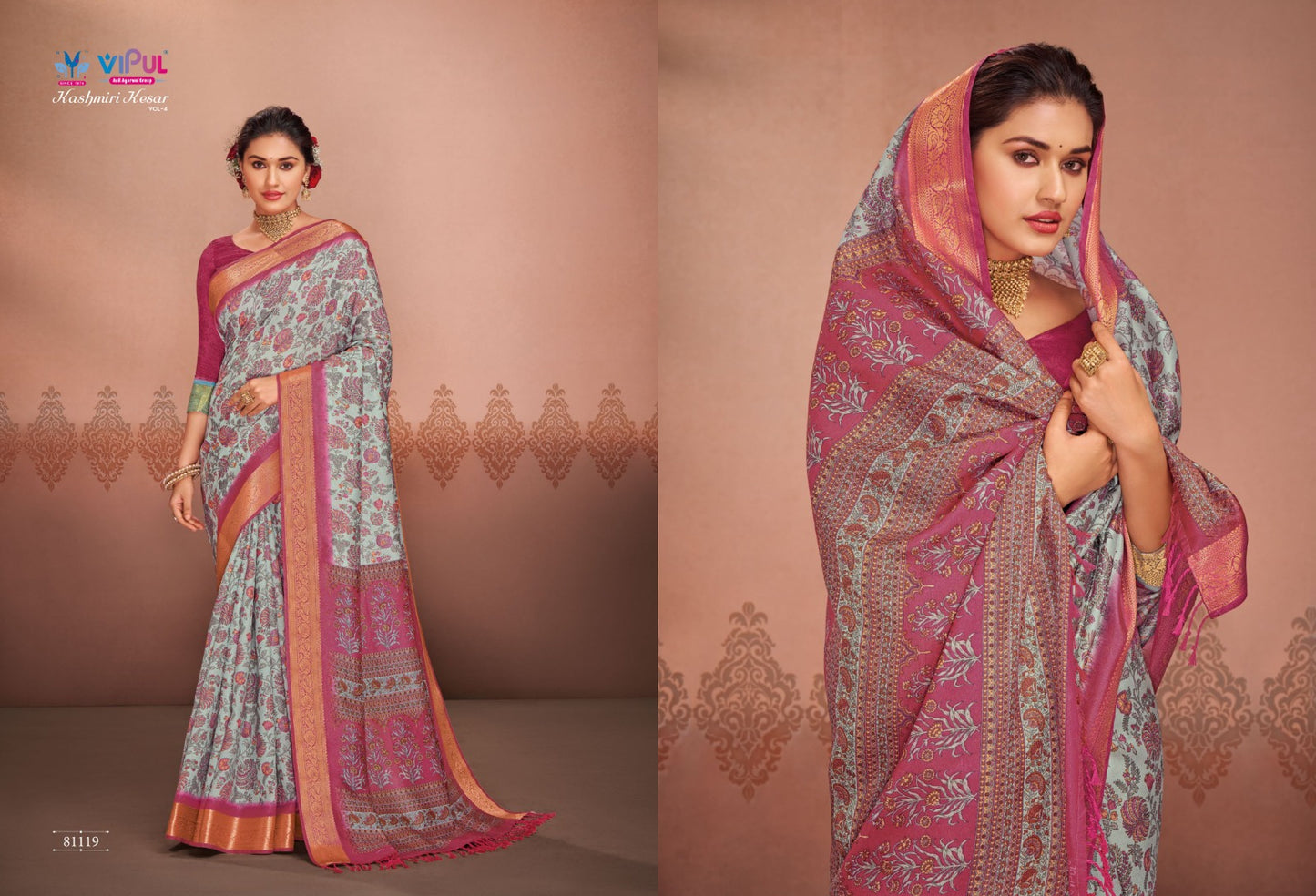 81119 Kashmiri Kesar Vol 4 Vipul Sarees