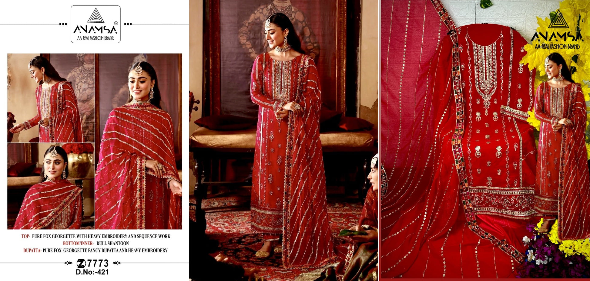 421 Anamsa Pakistani Salwar Suits