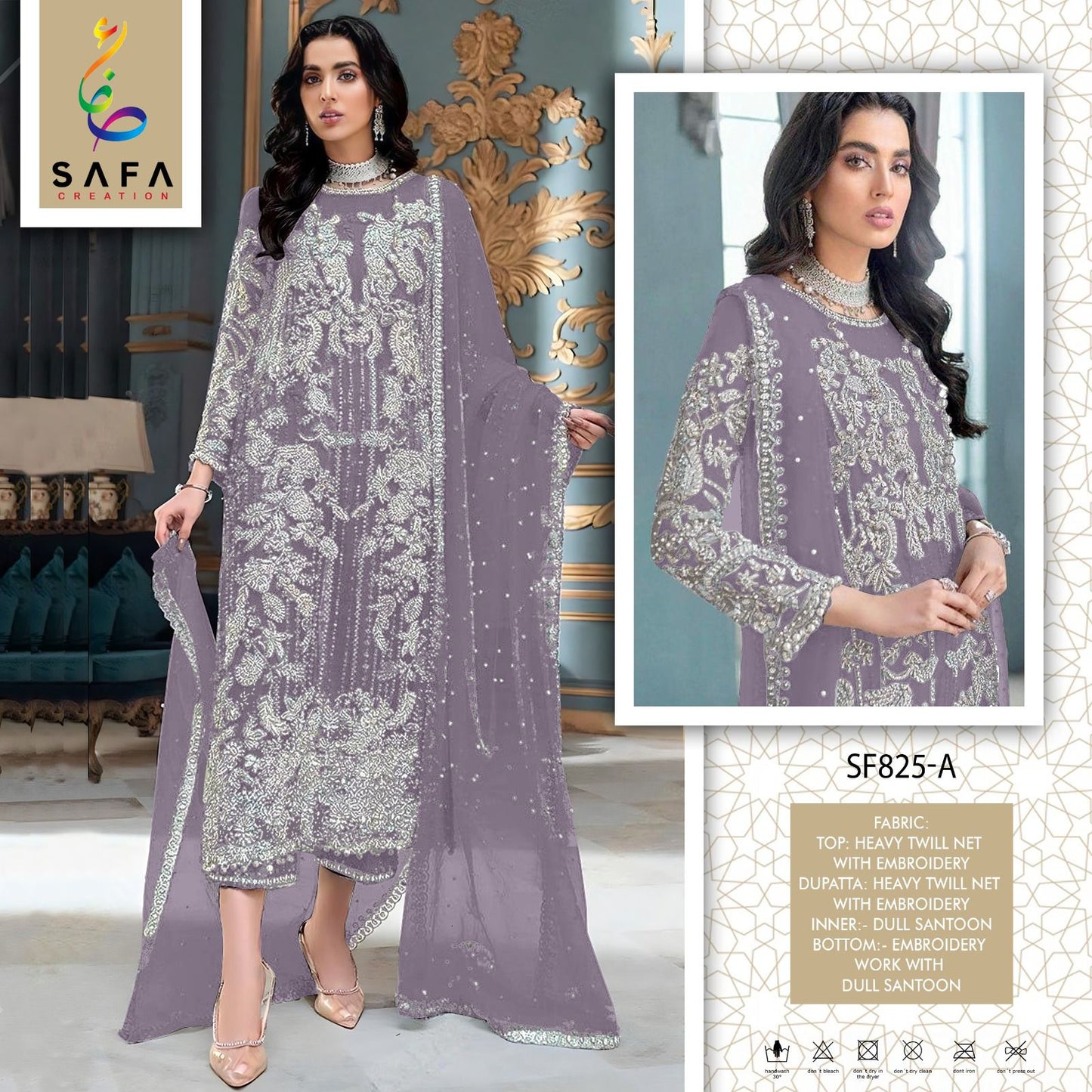 825A Safa Creation Pakistani Salwar Suits