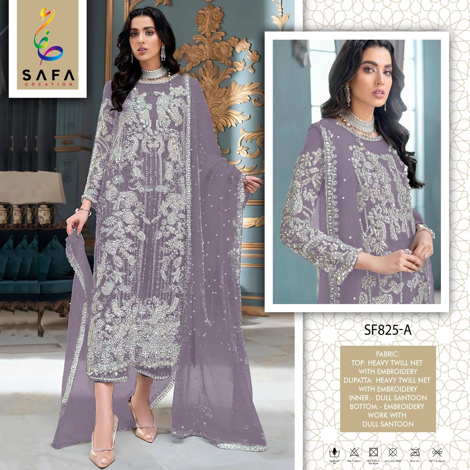 825A Safa Creation Pakistani Salwar Suits