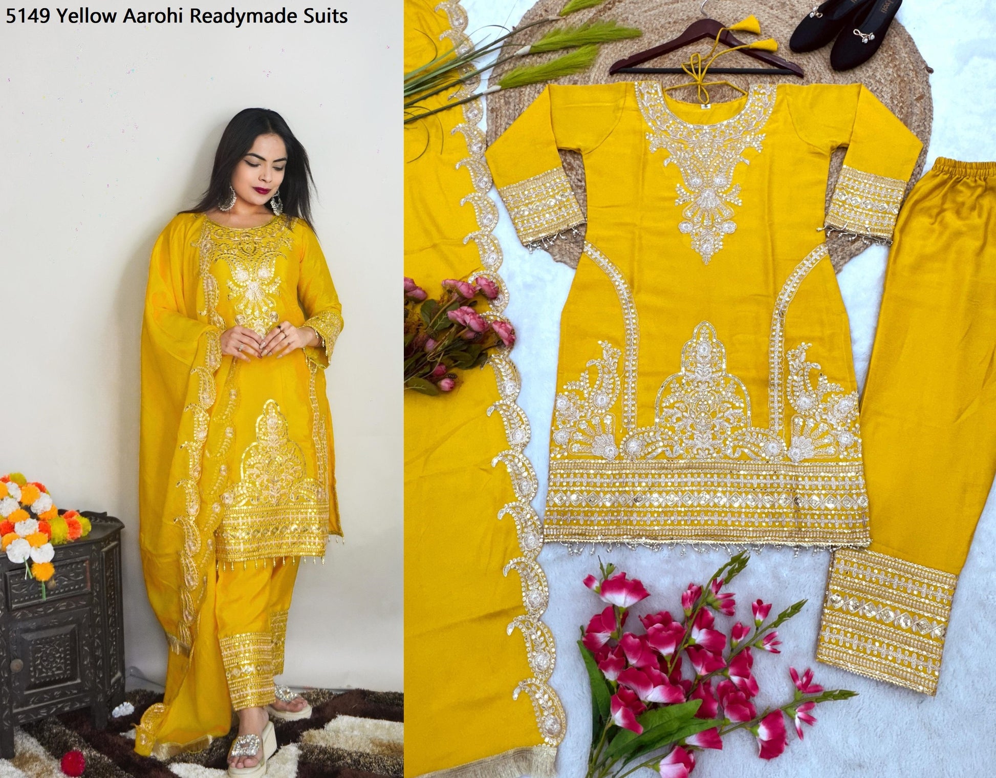 5149 Yellow Aarohi Readymade Suits