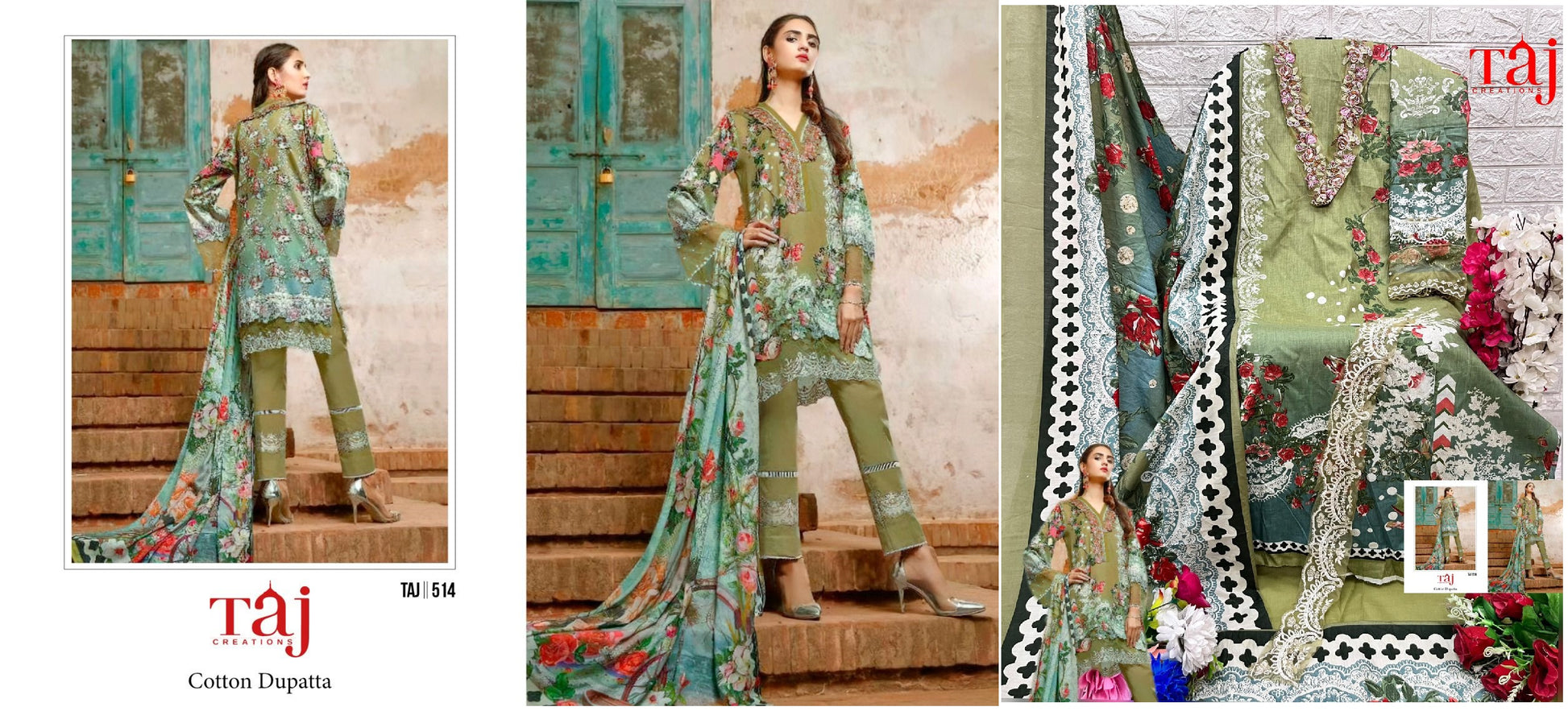 514 Taj Creations Pakistani Salwar Suits