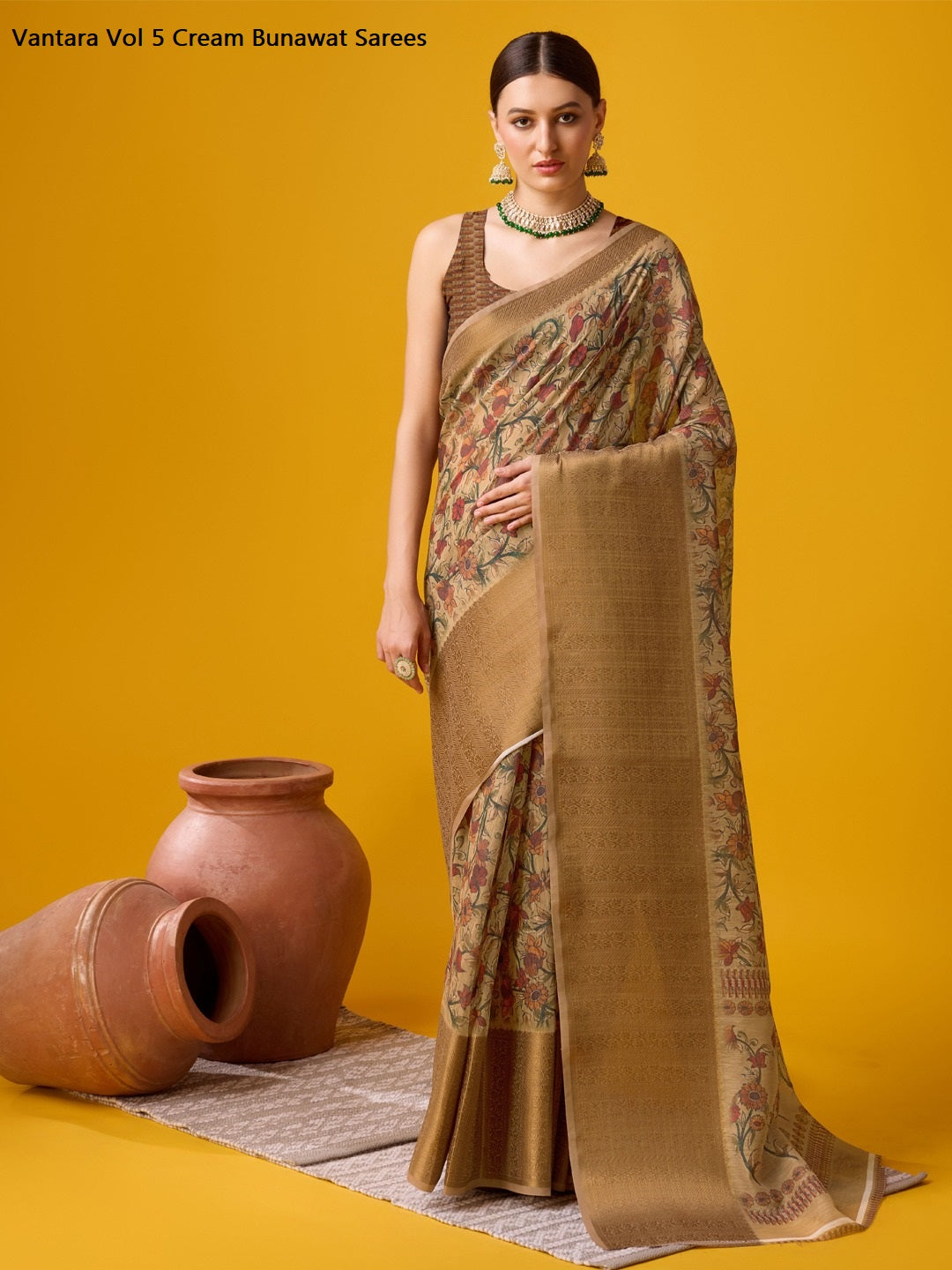 Vantara Vol 5 Cream Bunawat Sarees