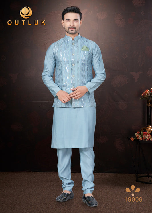19009 Wedding Collection Vol 19 Outluk Mens Kurta Pyjama