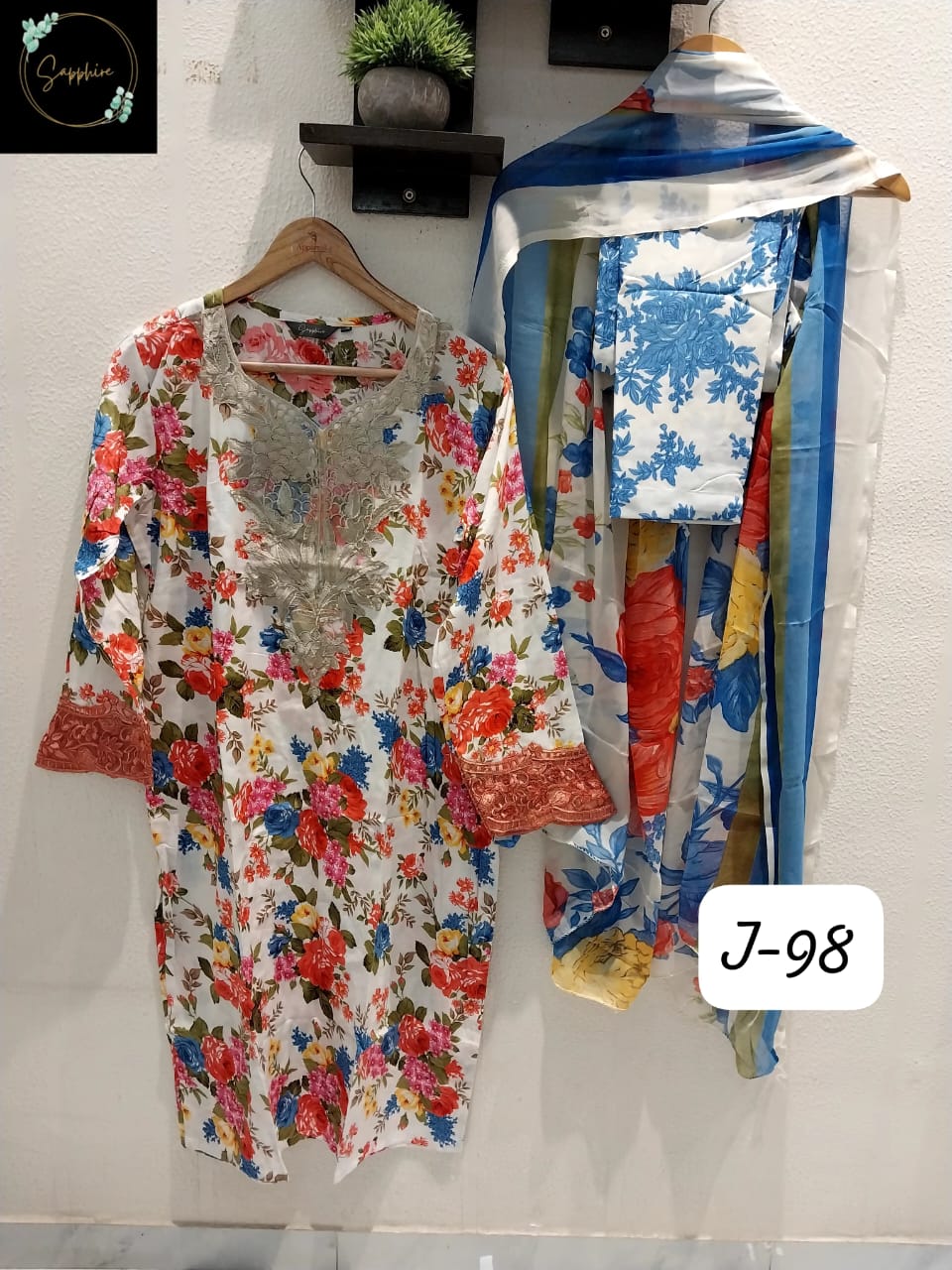 Jazmin Vol 98 Orange Sapphire Pakistani Readymade Suits