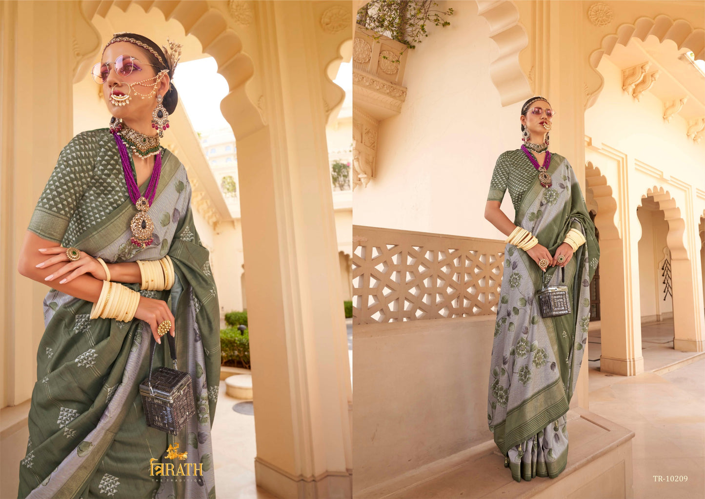 10209 Vrundavan Trirath Sarees