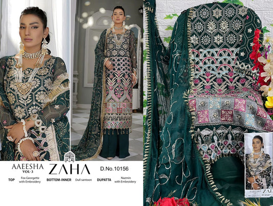 10156 Zaha Pakistani Salwar Suits