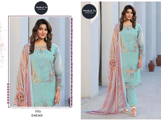 1621 Mehboob Tex Embroidery Pakistani Salwar Suits